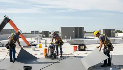 Commercial roofing installation in Rochester, NY by FX Remodeling & Exteriors for business properties