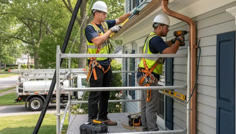 Rochester, NY gutter repair by FX Remodeling & Exteriors protecting a home from water damage