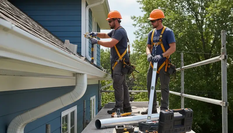 Rochester, NY gutter repair by FX Remodeling & Exteriors for damaged home gutters