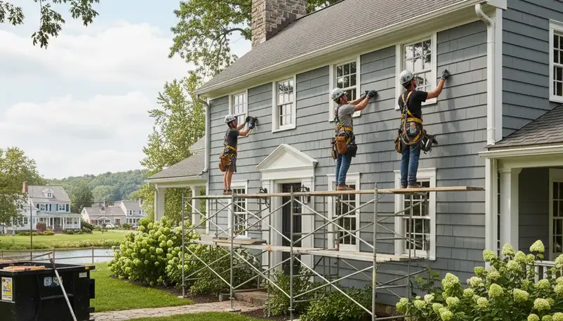 Vinyl siding installation in Rochester, NY by a professional siding contractor