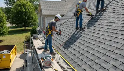 Roof replacement service in Rochester, NY by FX Remodeling & Exteriors on a residential home