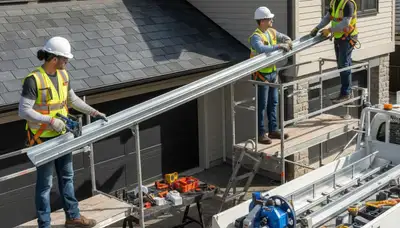 Seamless gutter installation in Rochester, NY by FX Remodeling & Exteriors for snow and melt protection