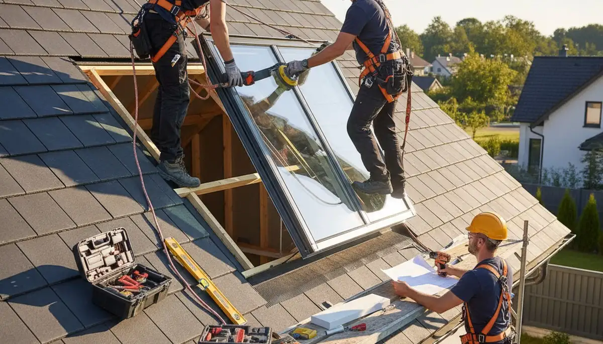 Skylight installation on Rochester, NY home by FX Remodeling & Exteriors in the siding industry