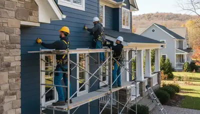 Vinyl siding installation in Rochester, NY by a professional siding contractor